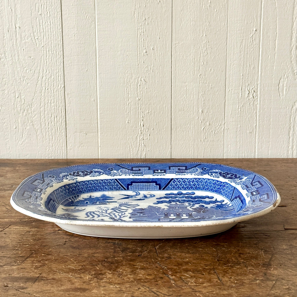 Antique Blue Willow Platter - 15.5"