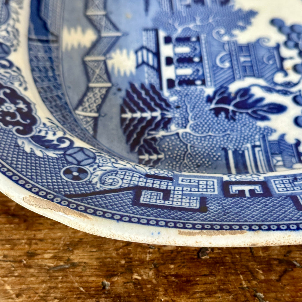 Antique Blue Willow Platter - 15.5"