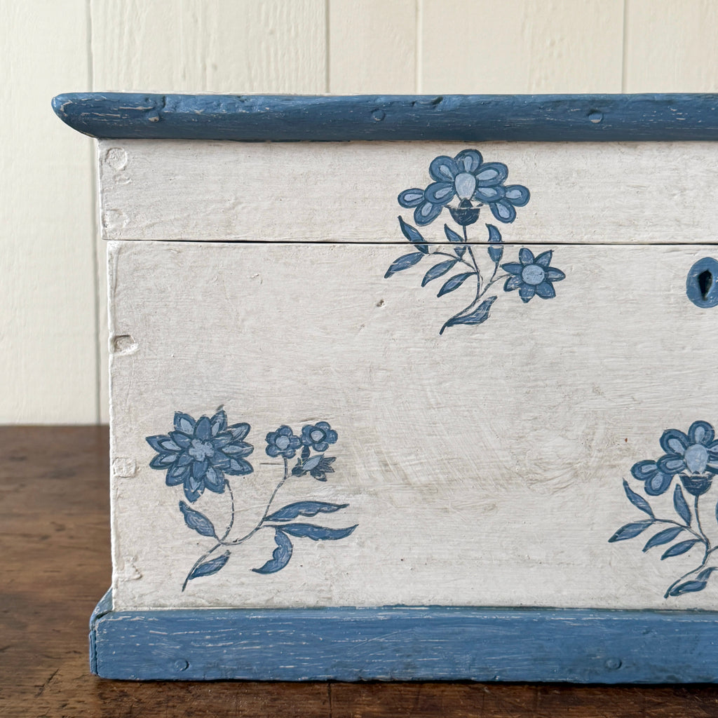 Hand-Painted French Floral Document Box