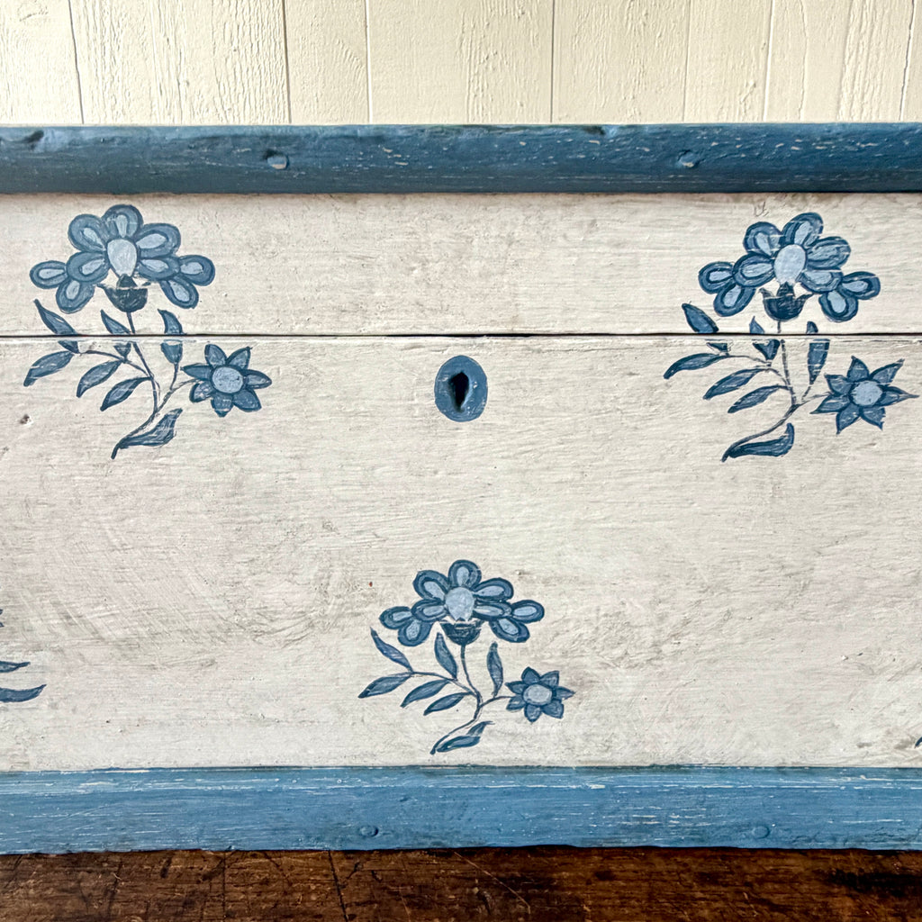 Hand-Painted French Floral Document Box