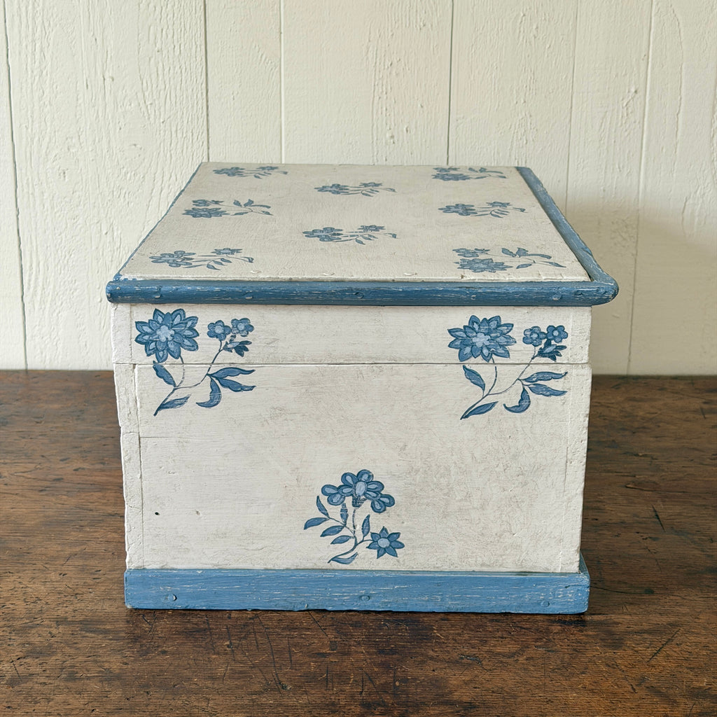 Hand-Painted French Floral Document Box