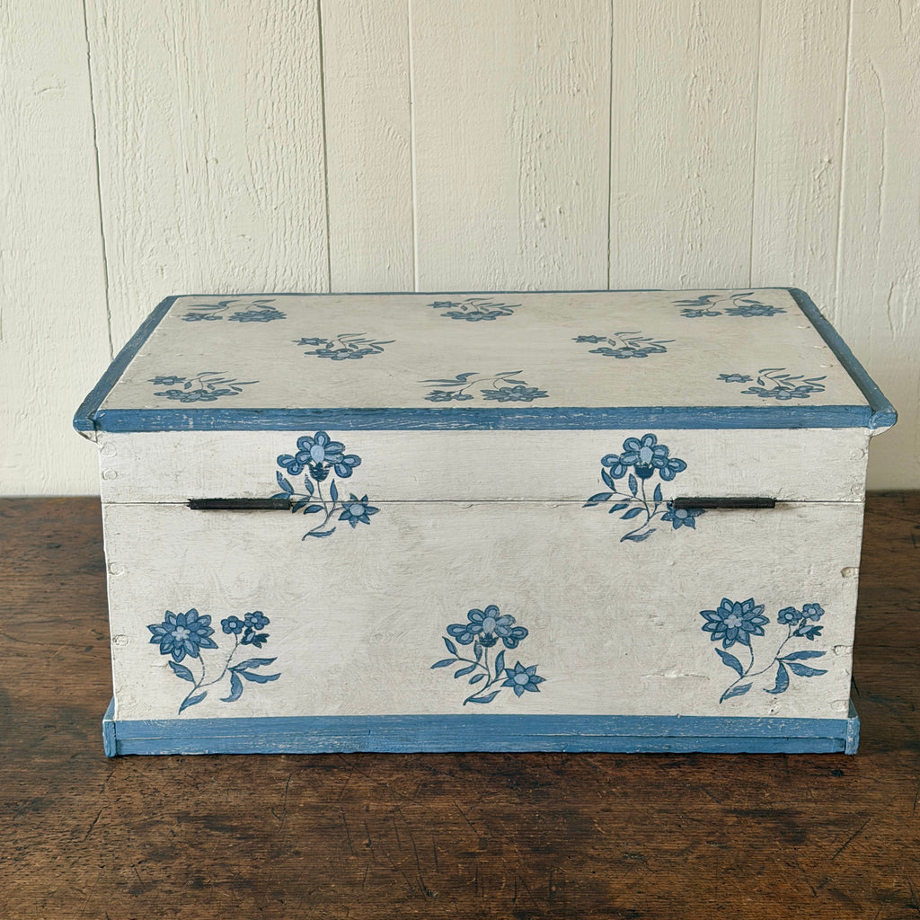 Hand-Painted French Floral Document Box