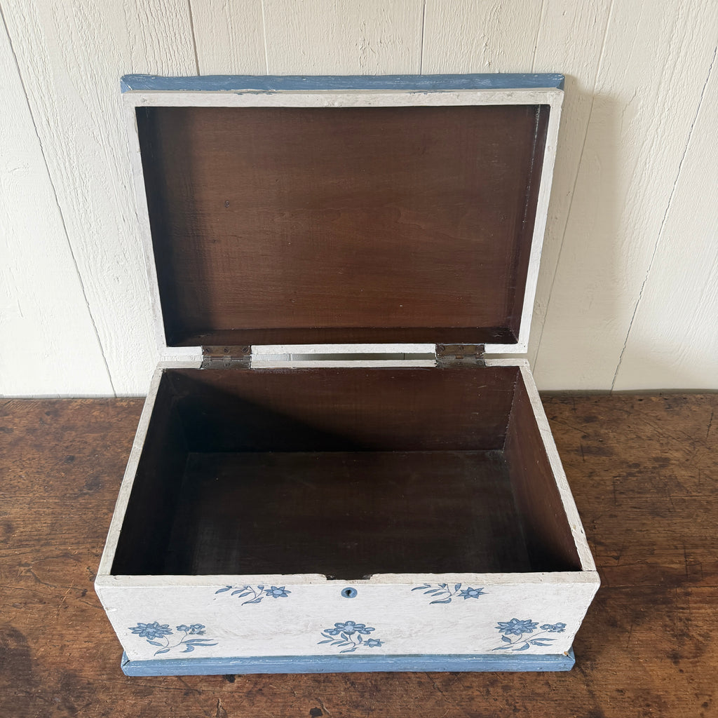 Hand-Painted French Floral Document Box