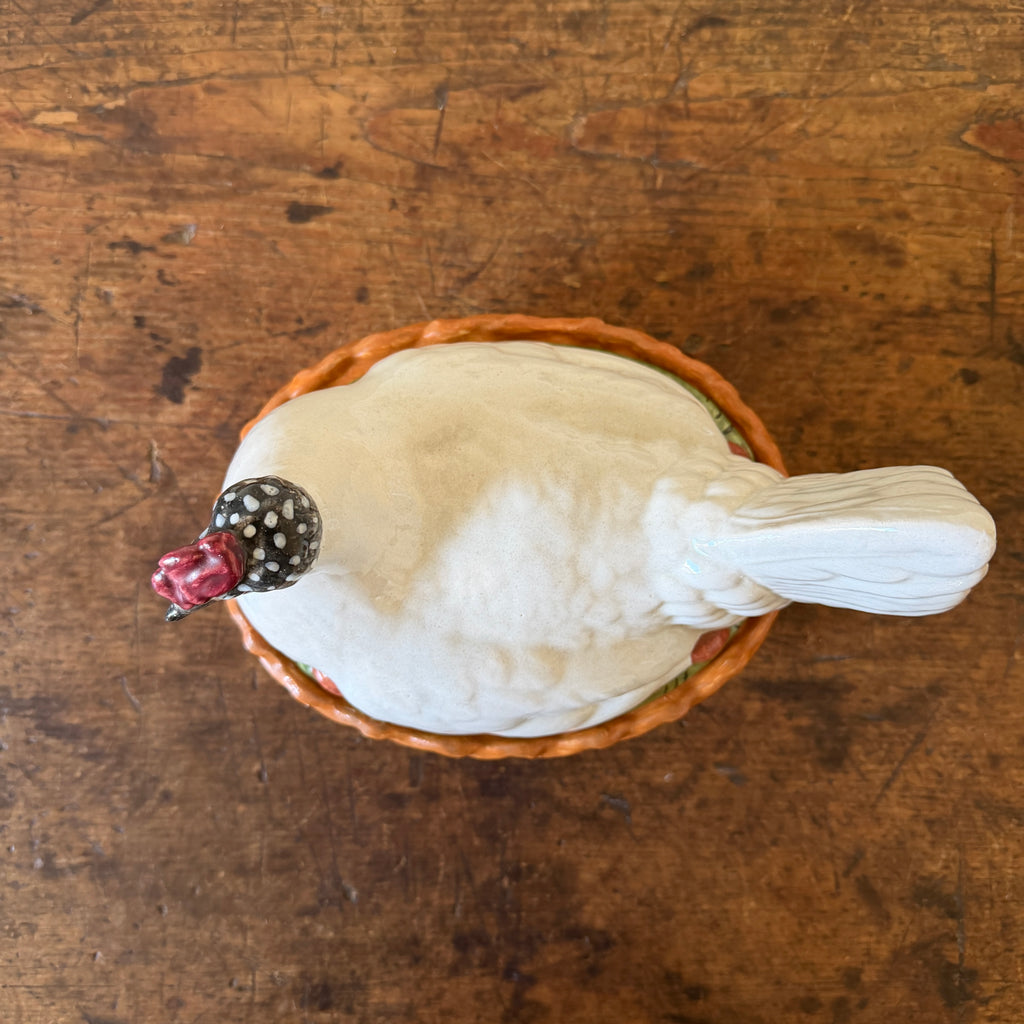 Staffordshire White Hen on Nest