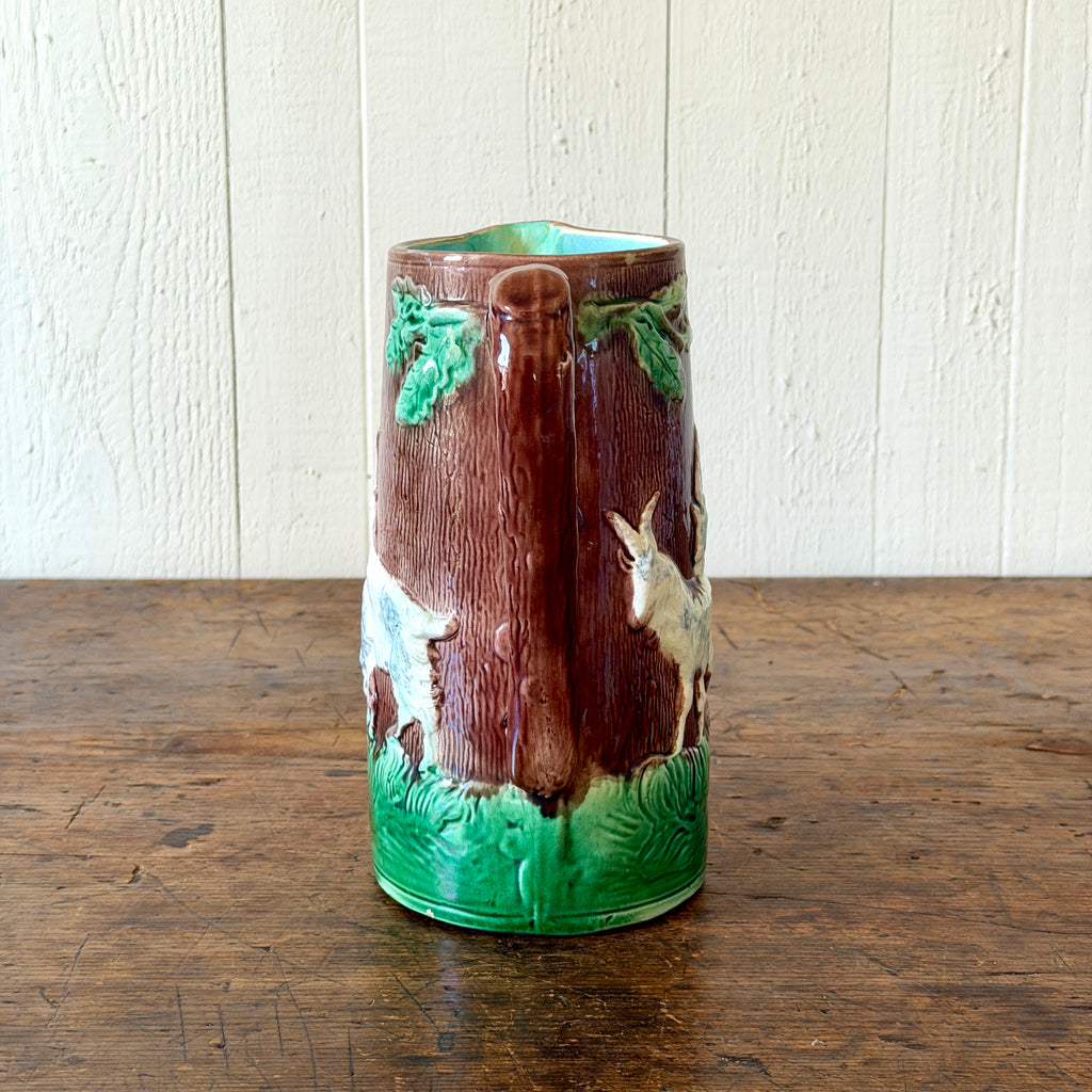 19th Century Majolica Goat Pitcher