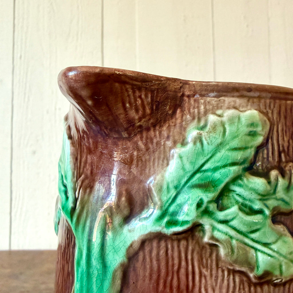 19th Century Majolica Goat Pitcher