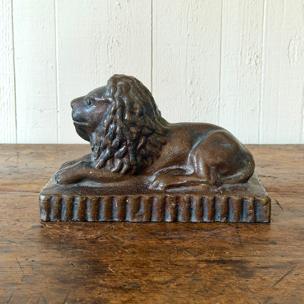 Recumbent Sewer Tile Lion