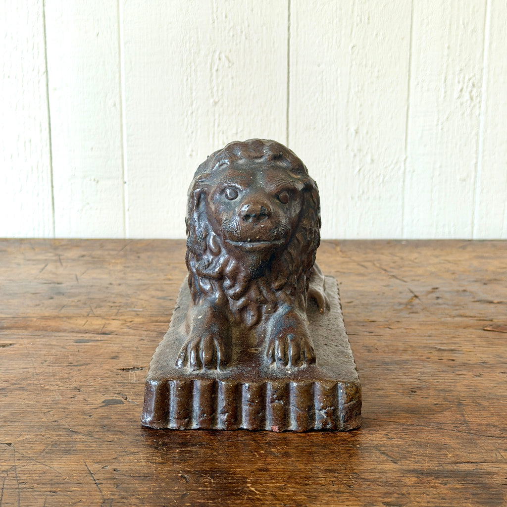 Recumbent Sewer Tile Lion