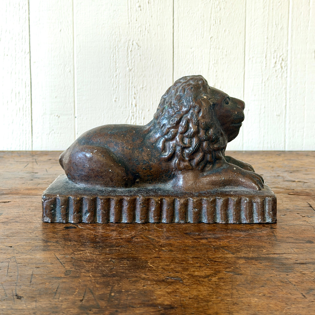 Recumbent Sewer Tile Lion
