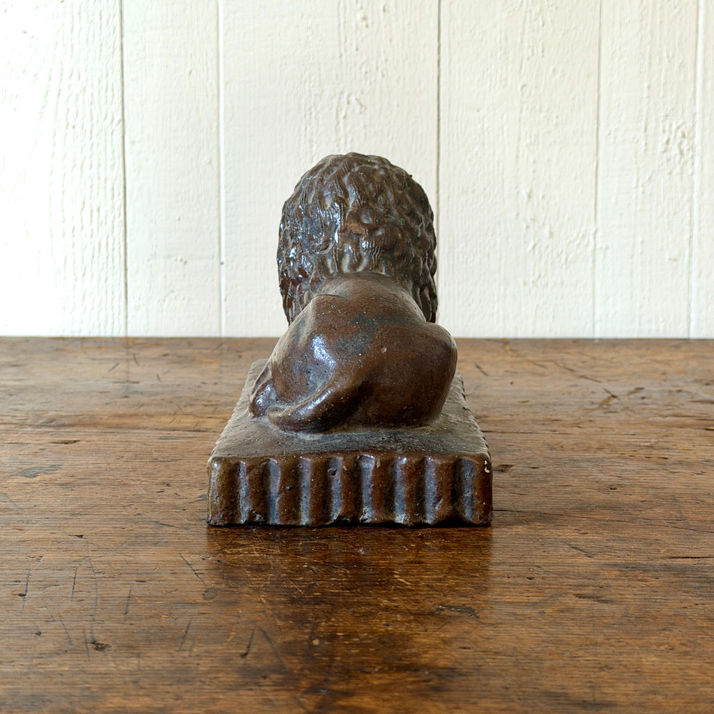 Recumbent Sewer Tile Lion
