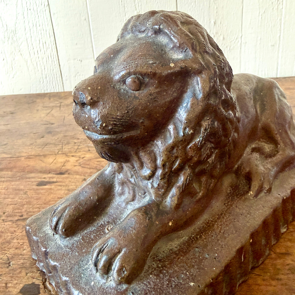 Recumbent Sewer Tile Lion
