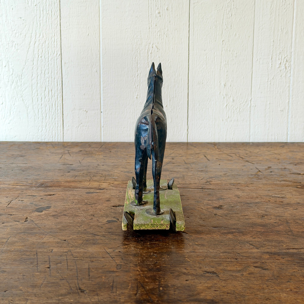 Early Tin Horse Pull Toy