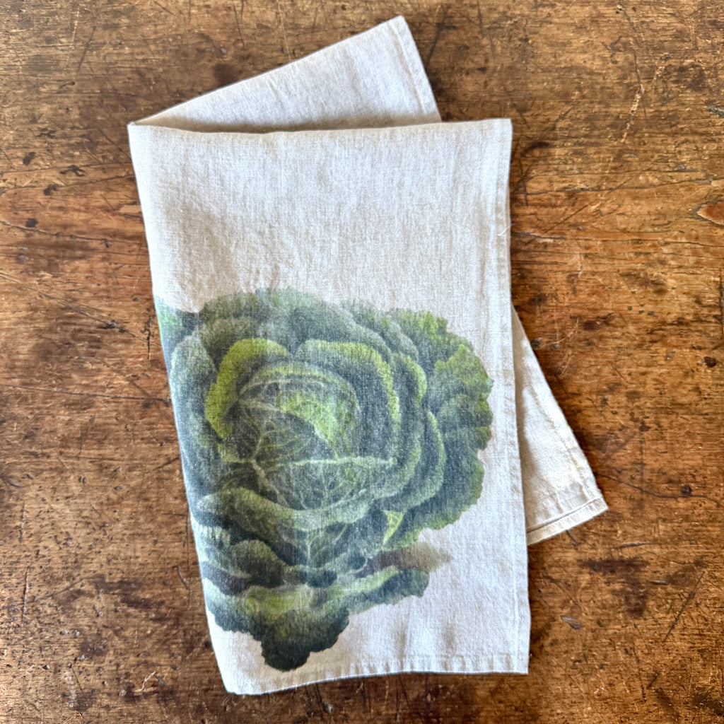 Cabbage Linen Kitchen Towel
