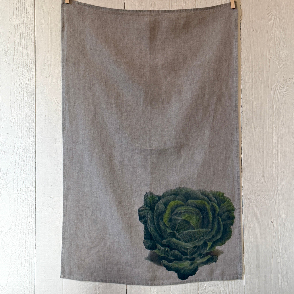Cabbage Linen Kitchen Towel