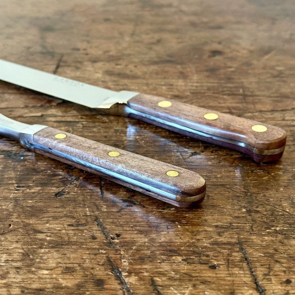 Forged Walnut Handle Carving Set