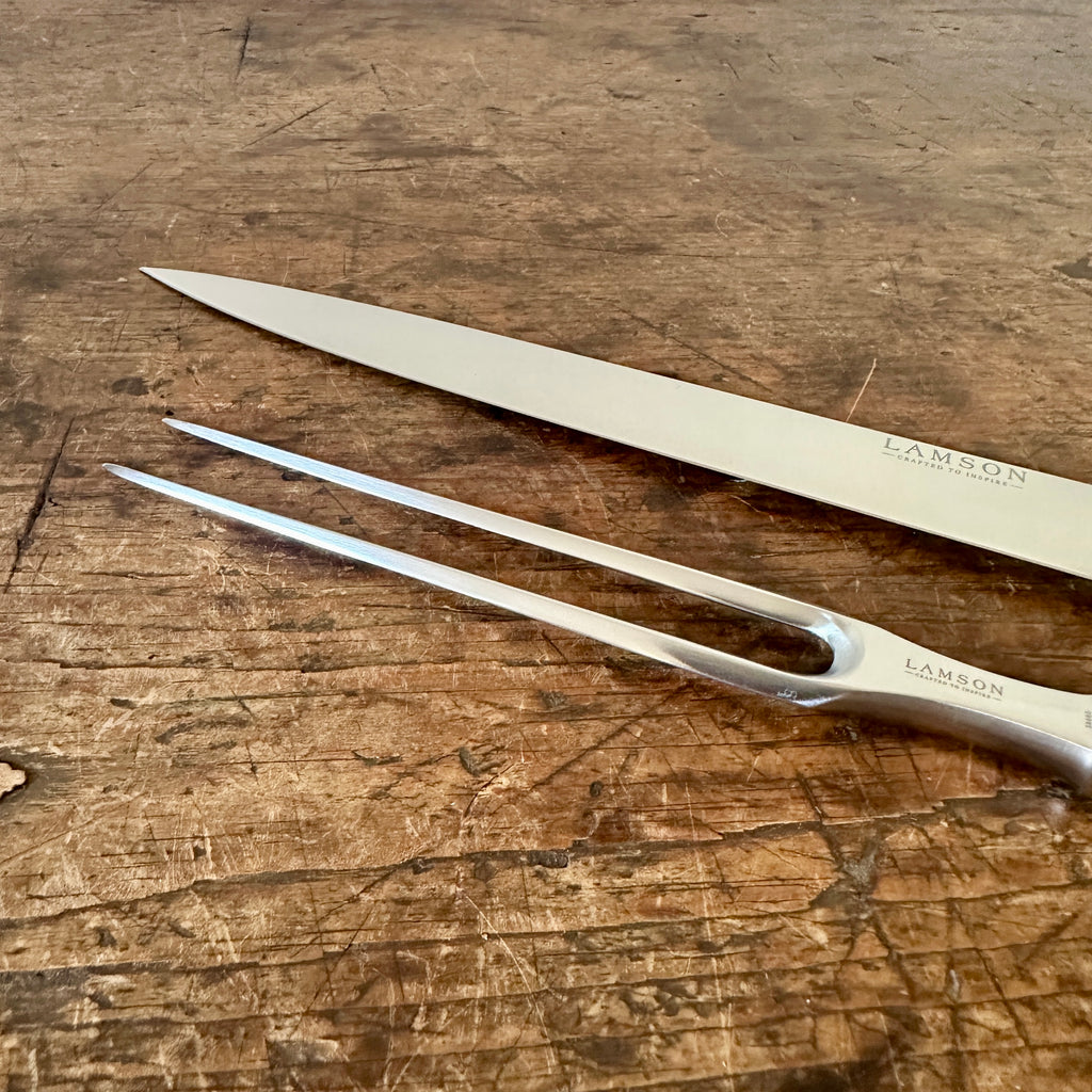 Forged Walnut Handle Carving Set