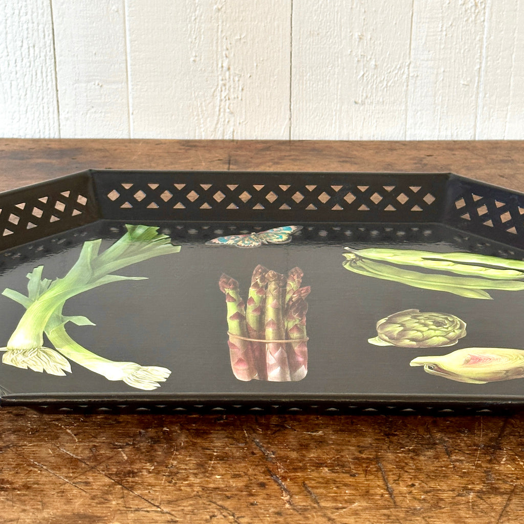 Vegetable Botanical Decoupage Tray