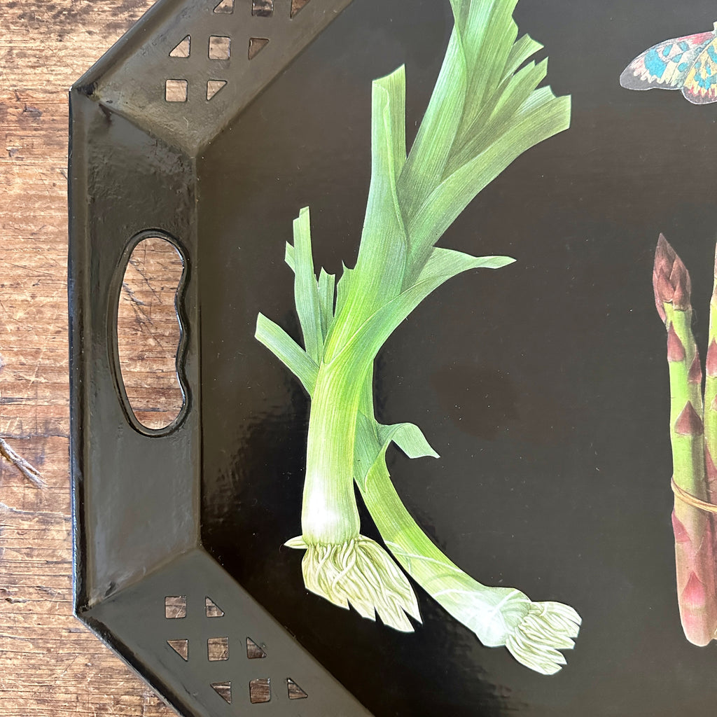 Vegetable Botanical Decoupage Tray