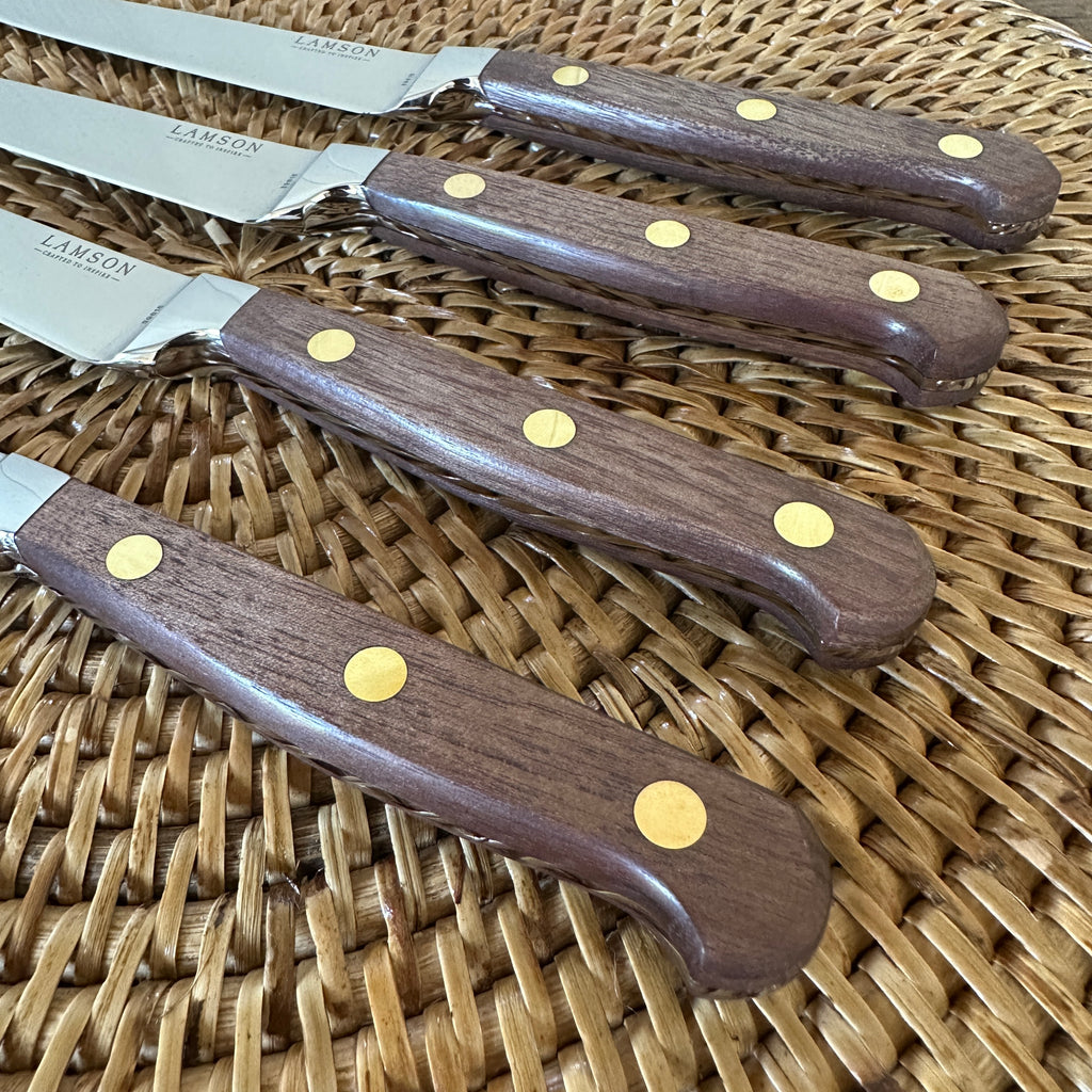 Fine-Edge Forged Walnut Handle Steak Knives - Set of 4