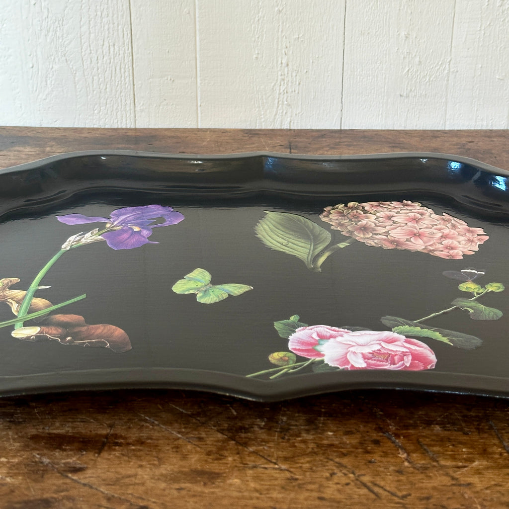 Iris Botanical Decoupage Tray