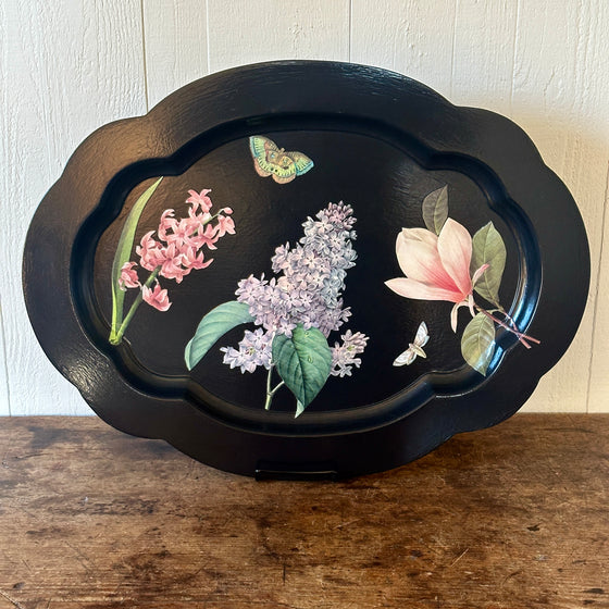 Lilac Botanical Decoupage Tray