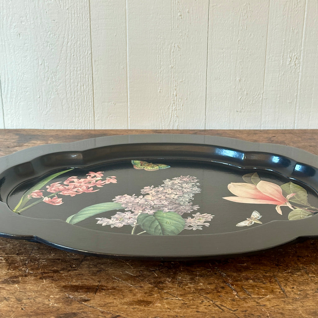 Lilac Botanical Decoupage Tray