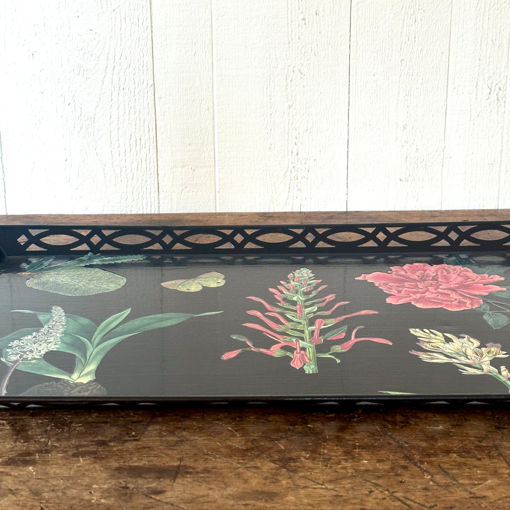 Tree Peony Botanical Decoupage Tray