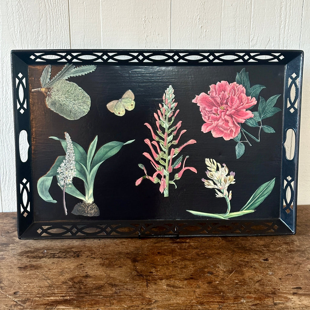 Tree Peony Botanical Decoupage Tray