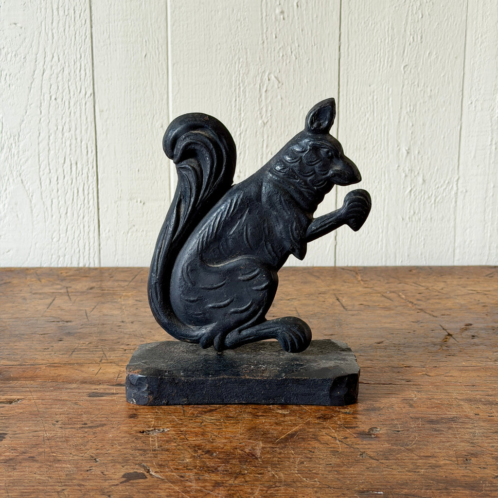 1930's Cast Iron Squirrel Doorstop
