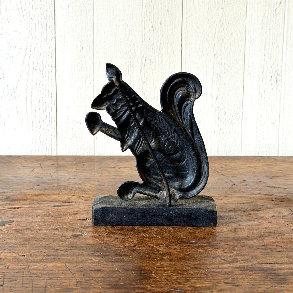 1930's Cast Iron Squirrel Doorstop