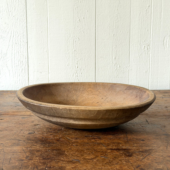 Antique 12.5" Wood Bowl