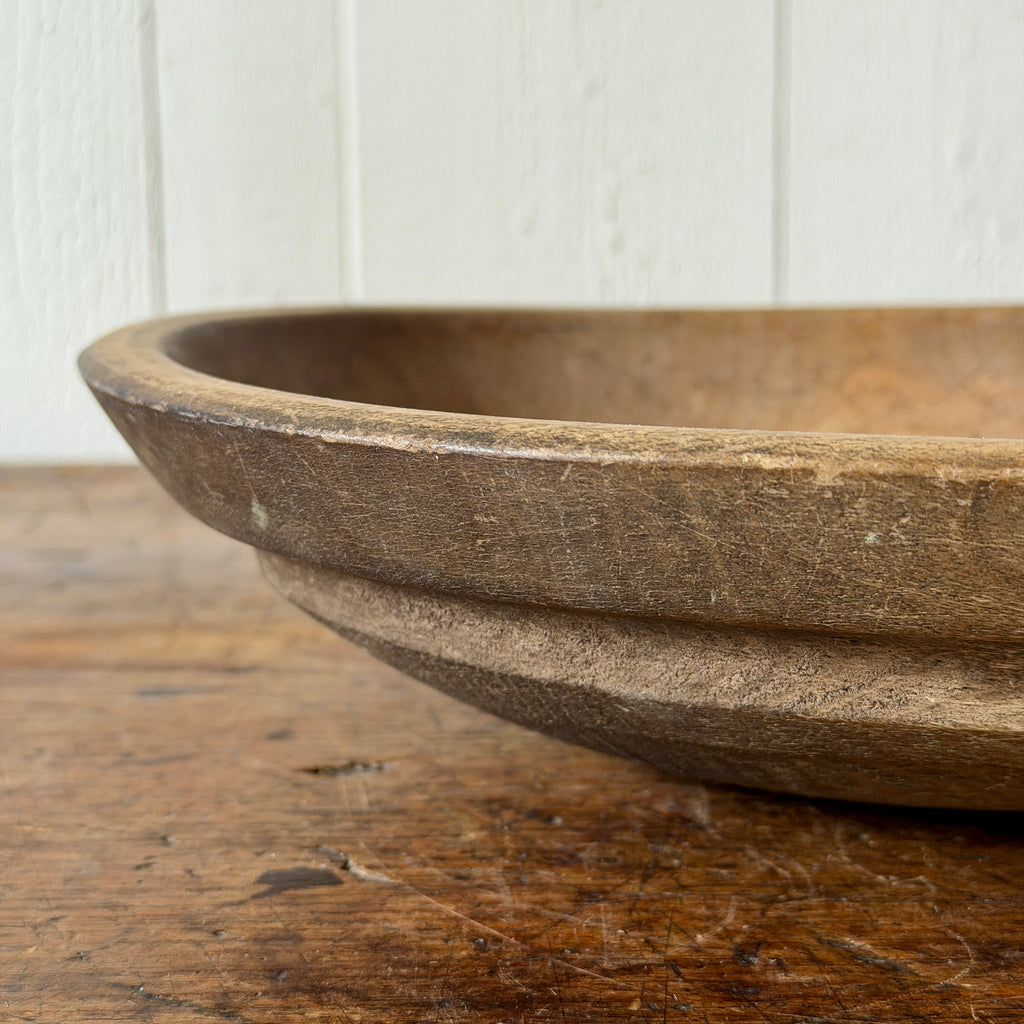 Antique 12.5" Wood Bowl