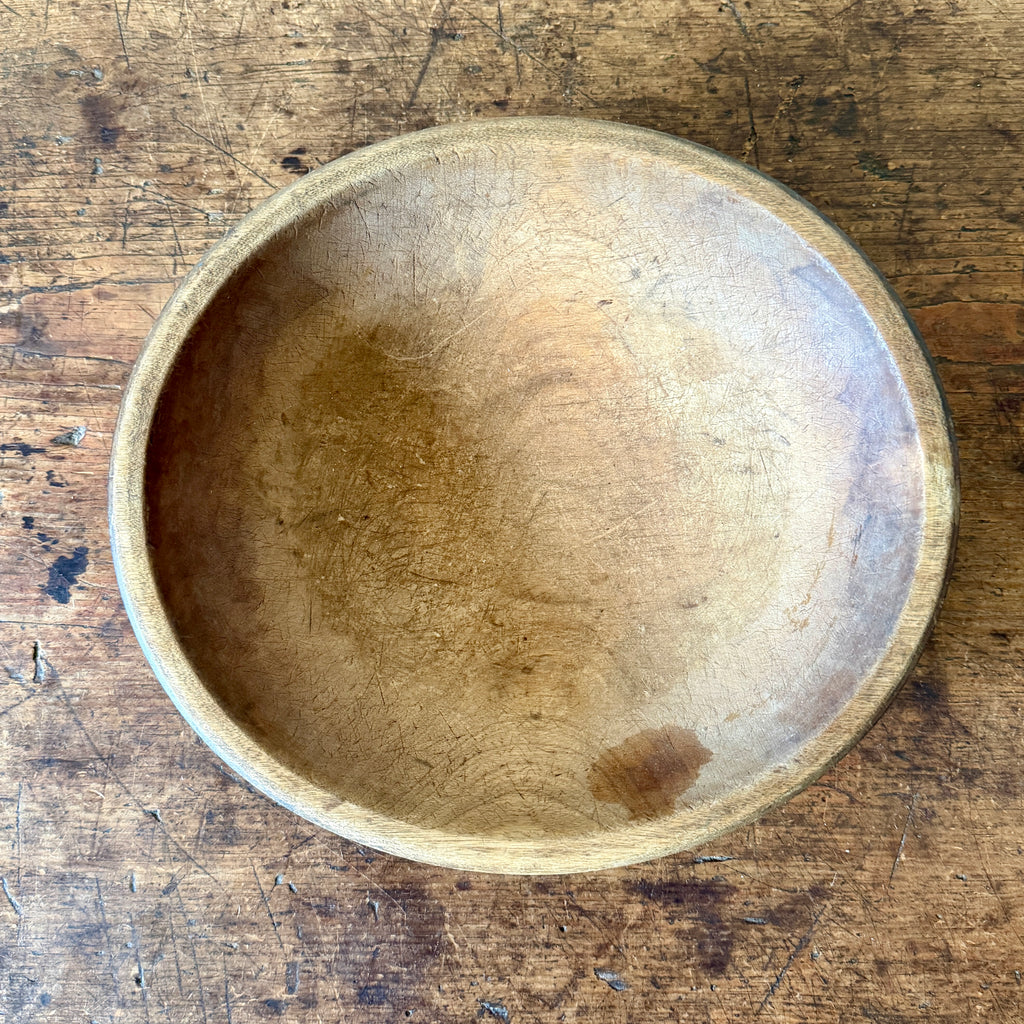 Antique 12.5" Wood Bowl