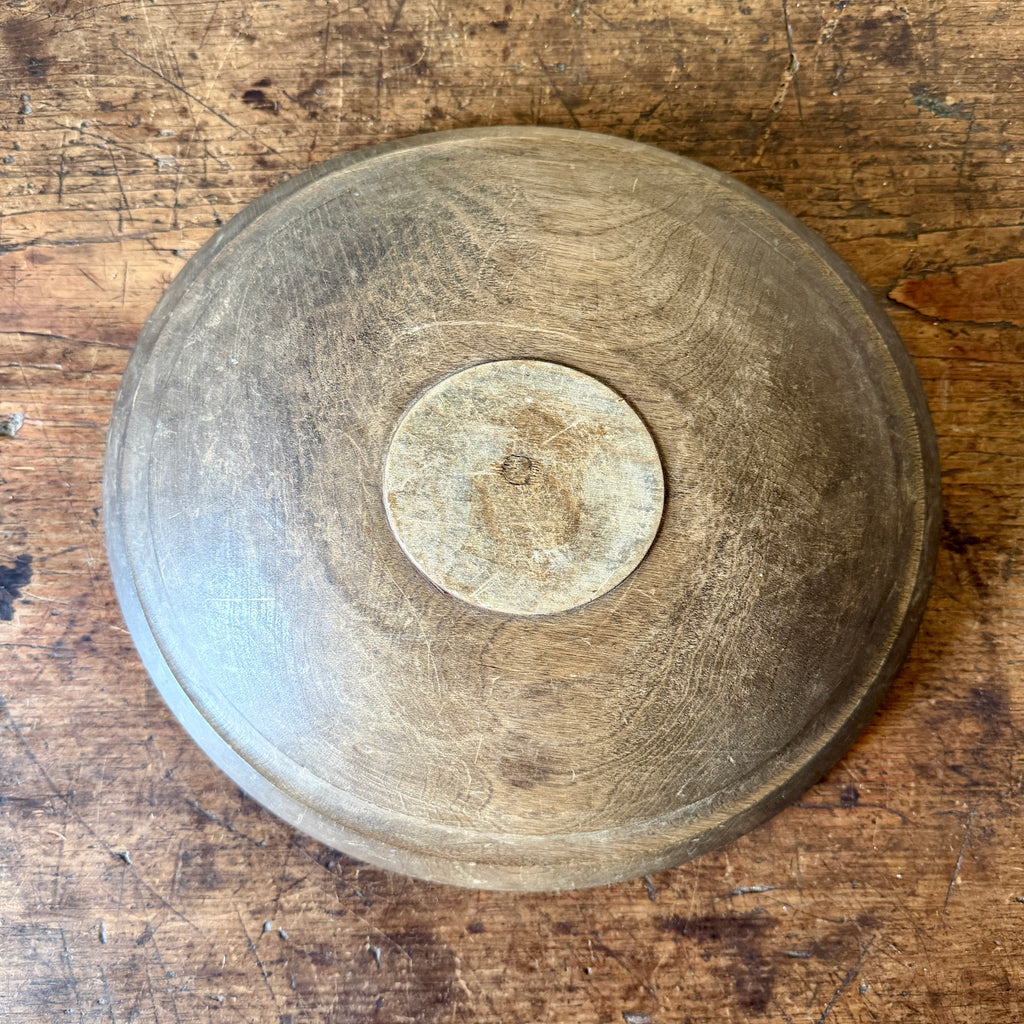 Antique 12.5" Wood Bowl