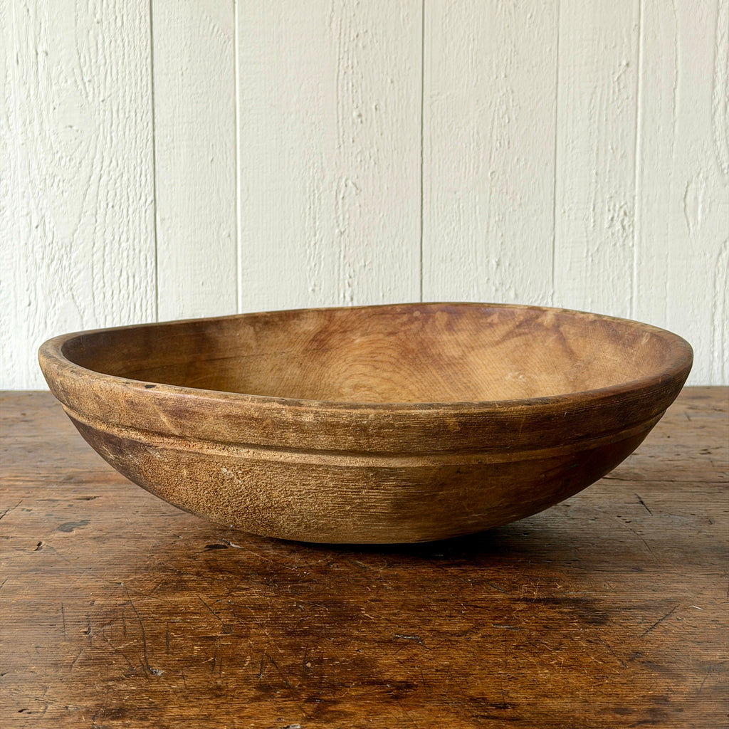 Antique 14" Wood Bowl