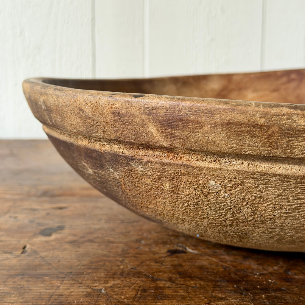 Antique 14" Wood Bowl