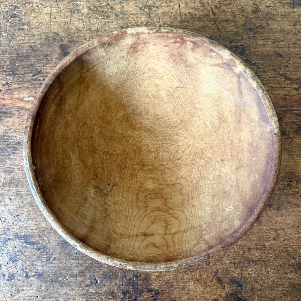 Antique 14" Wood Bowl