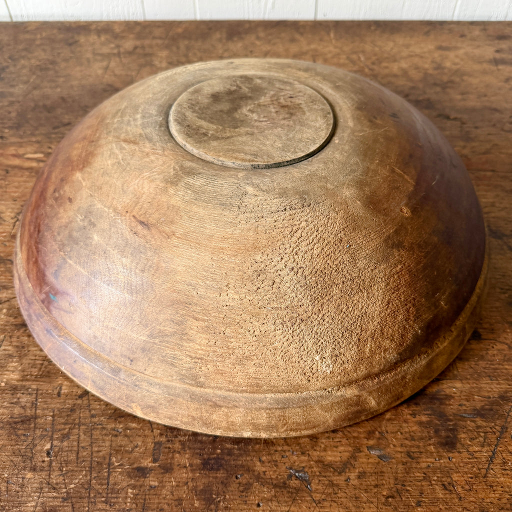 Antique 14" Wood Bowl