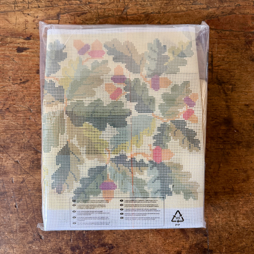 Ecru Acorn Lumbar Pillow Needlpoint Kit