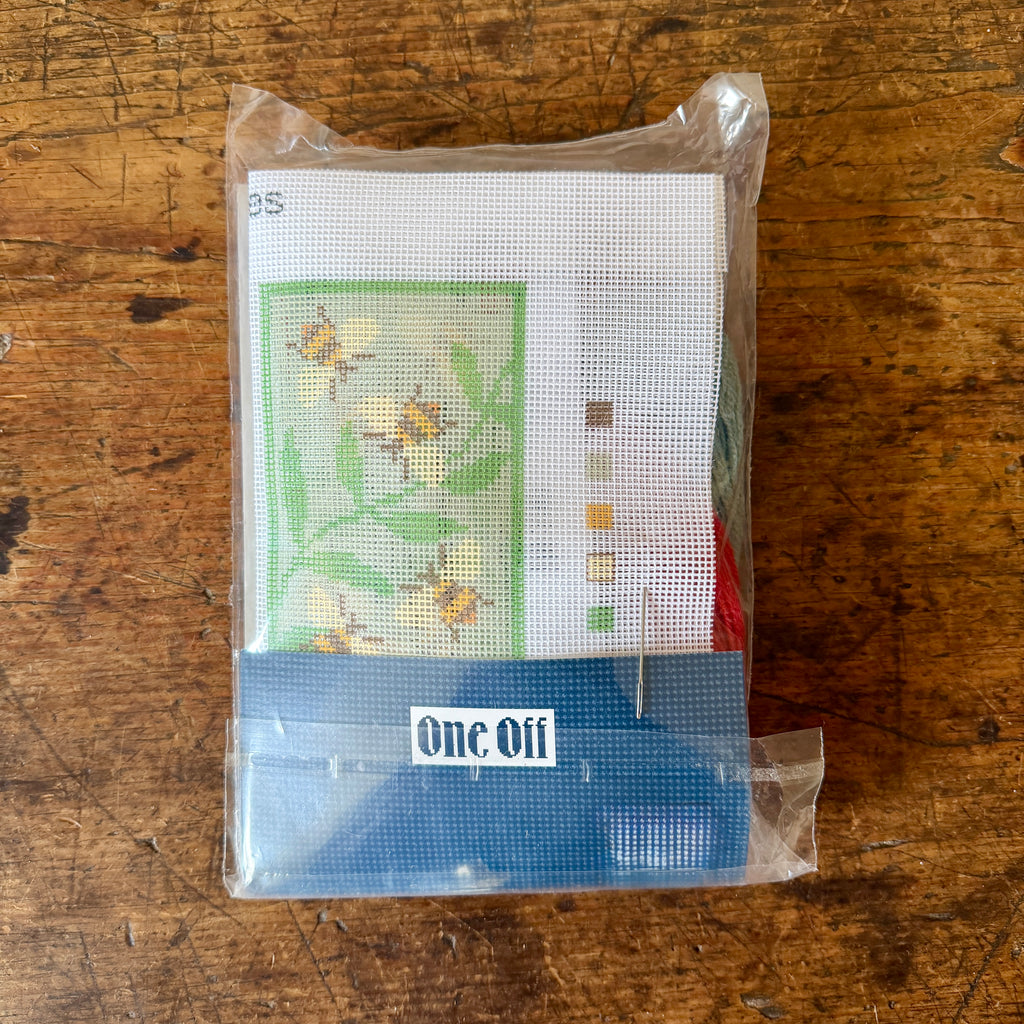 Red Bees Glasses Case Needlpoint Kit
