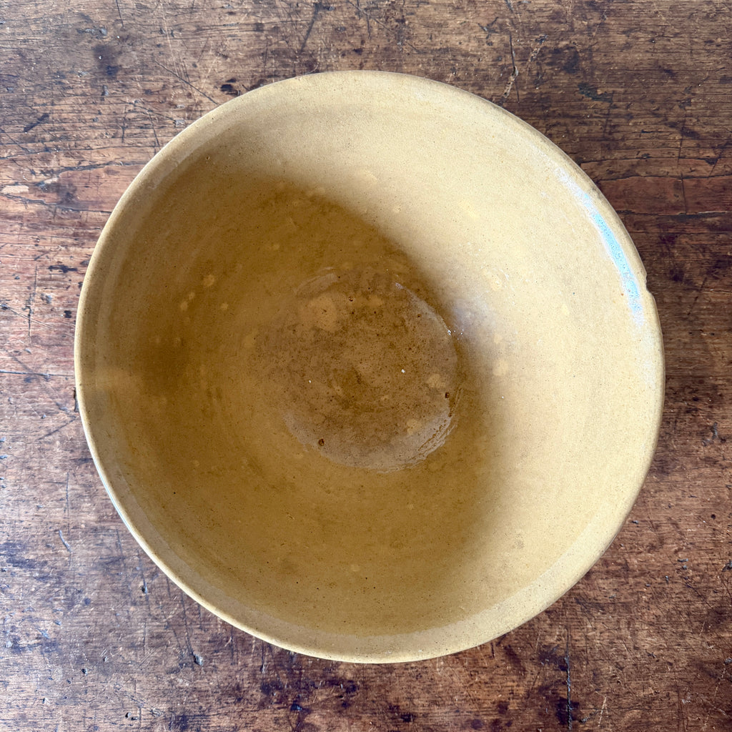 Antique Yellowware Mixing Bowl
