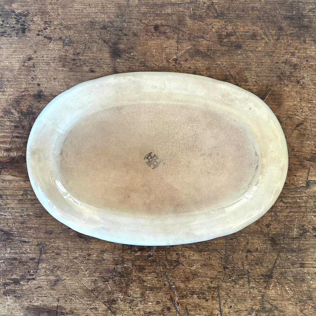 English 13" Flow Blue Oval Platter