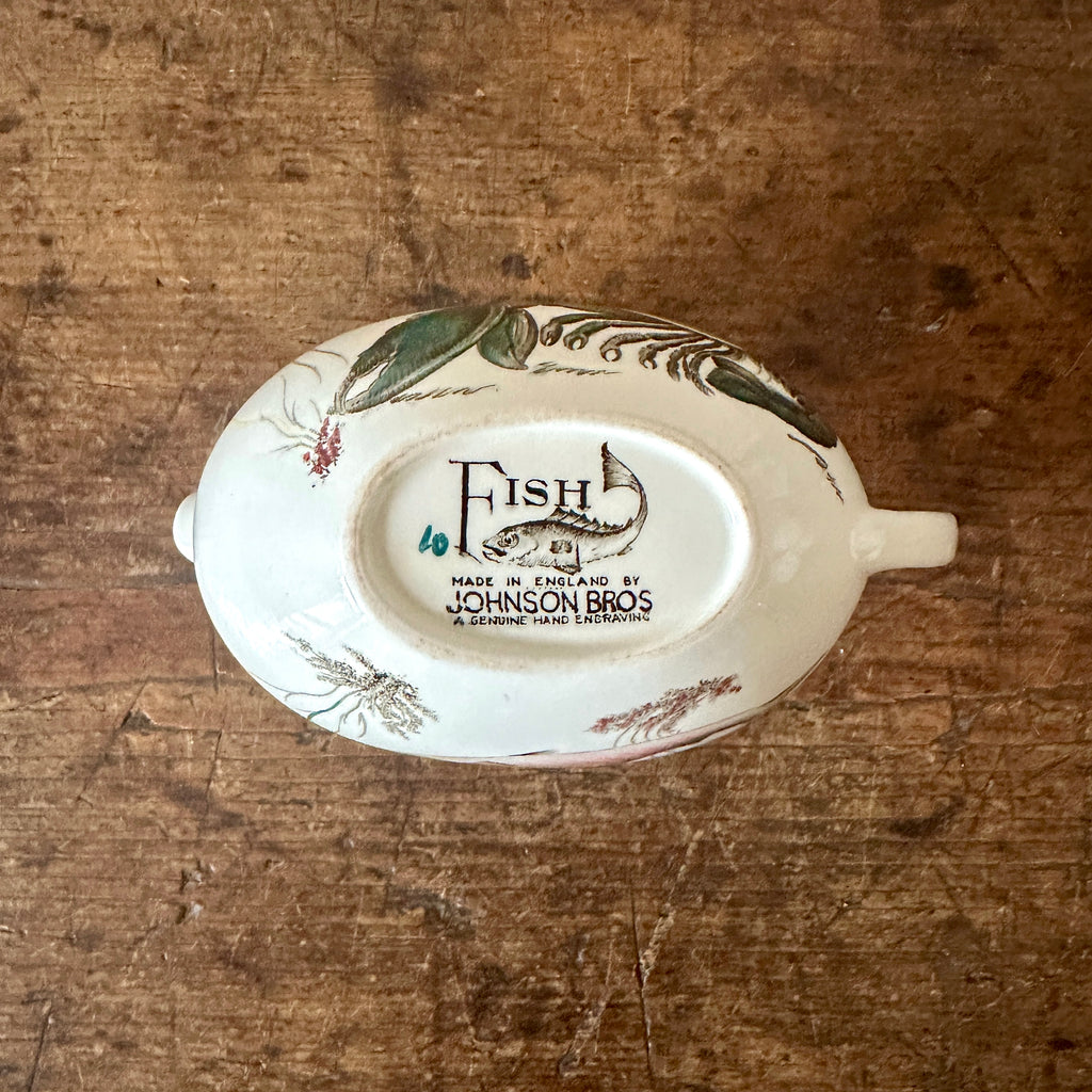 Ironstone Fish Sauce Boat