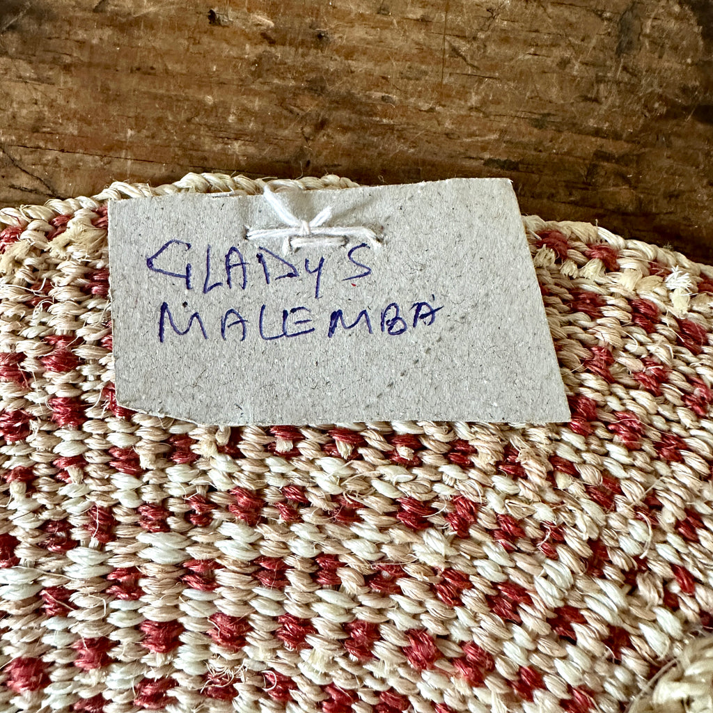 Rowan Red Round Sisal Placemat