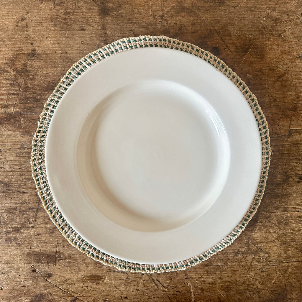 Forest Green Round Sisal Placemat