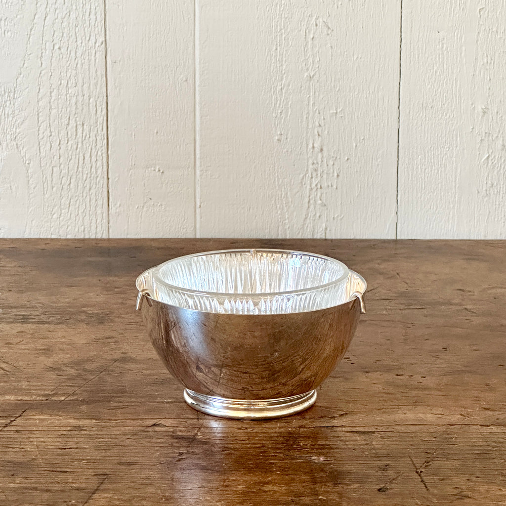 Hotel Silver Cavier Bowl with Glass Insert