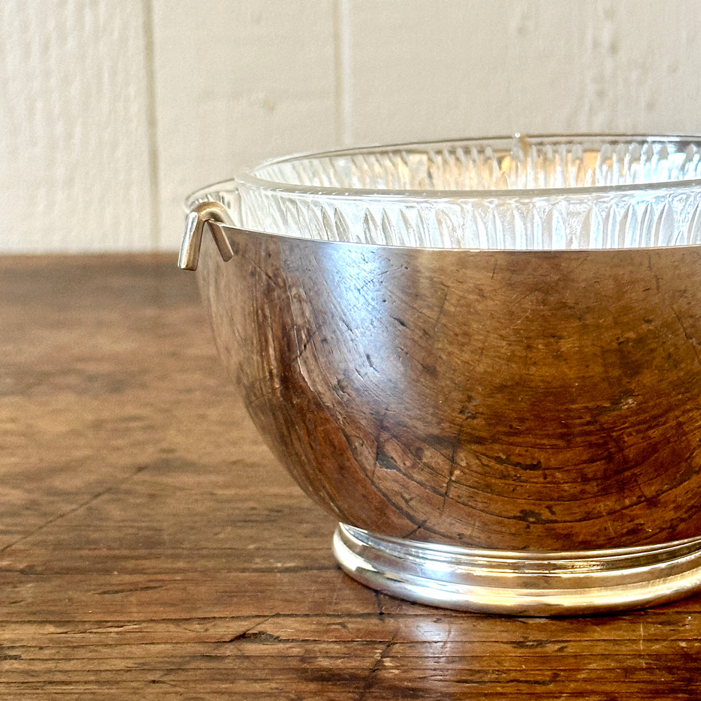 Hotel Silver Cavier Bowl with Glass Insert