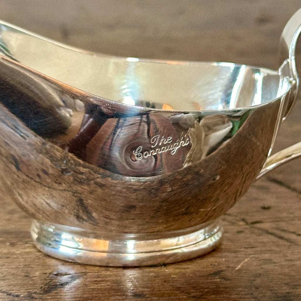 Vintage Hotel Silver Sauce Boat from The Connaught