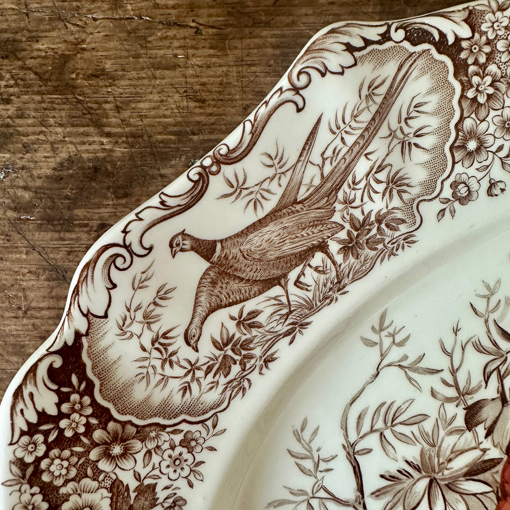 Oval Wild Turkey English Transferware Platter