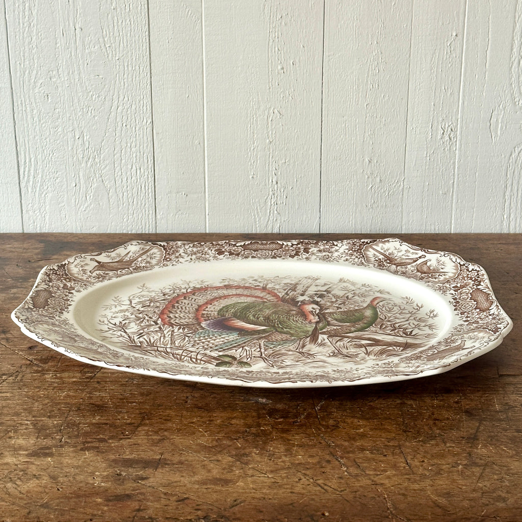 Oval Wild Turkey English Transferware Platter